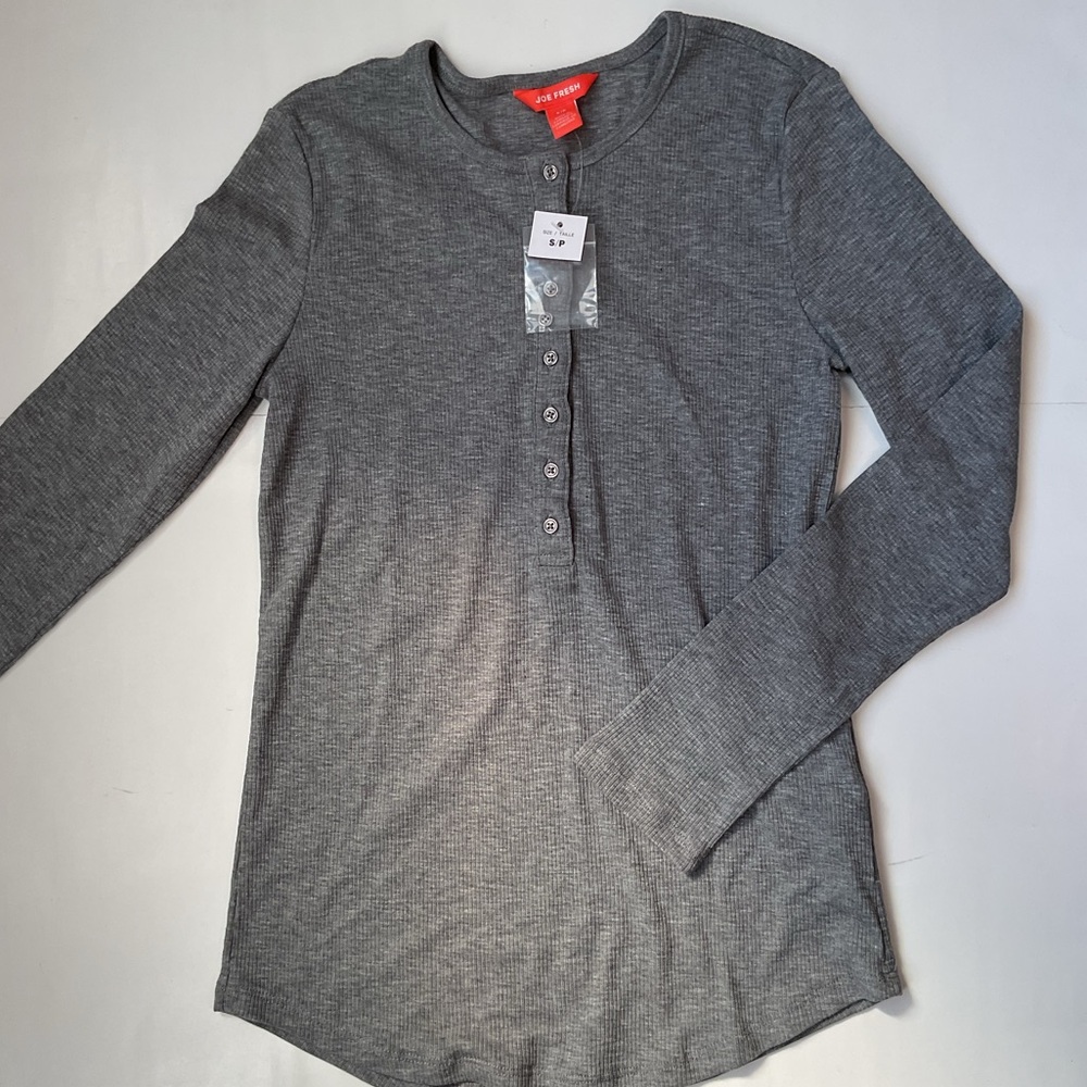 Joe Fresh Ribbed Henley - Picture 2 of 7